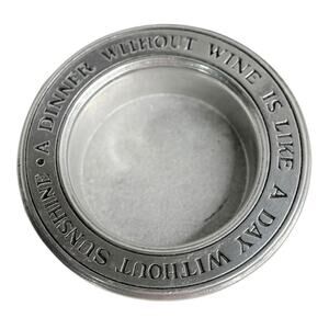 Silver Pewter Metal Wine Holder Wilton Columbia Pa USA A Day Without Wine Is